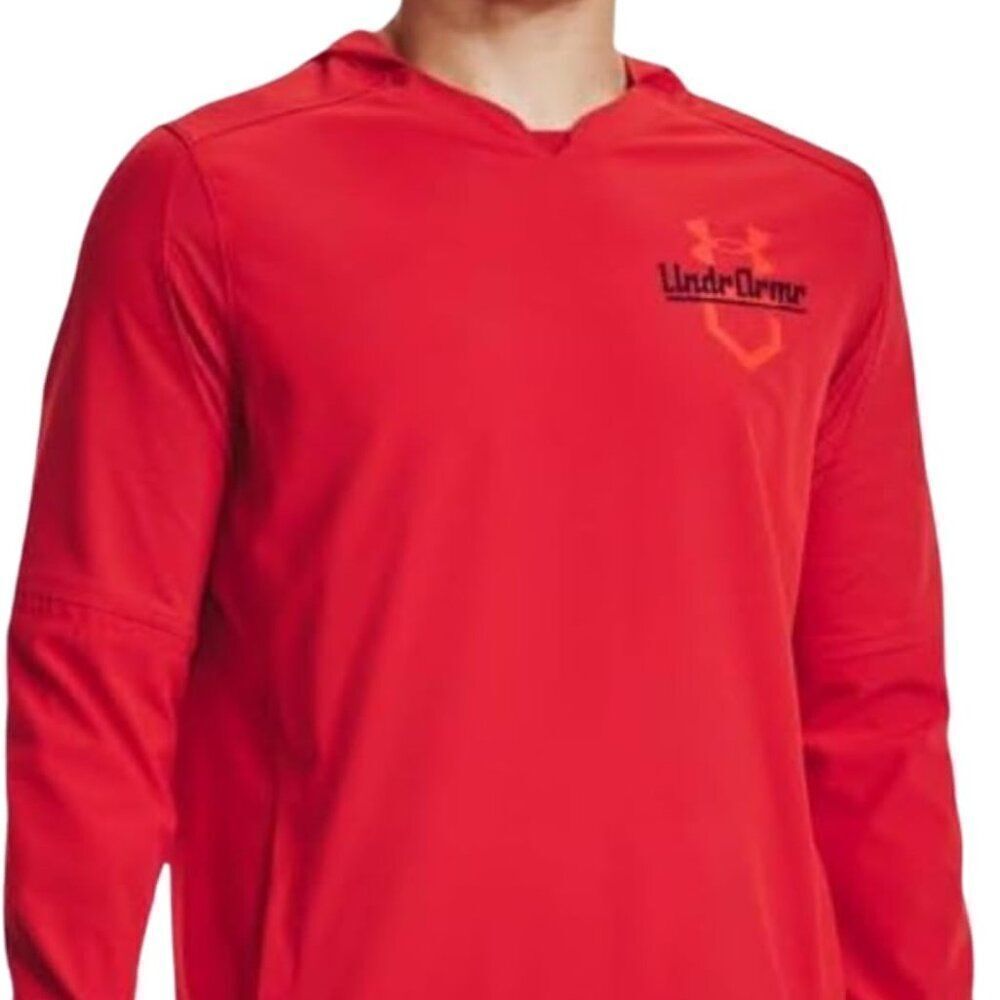 Red Under Armour Men's Hooded Cage Jacket